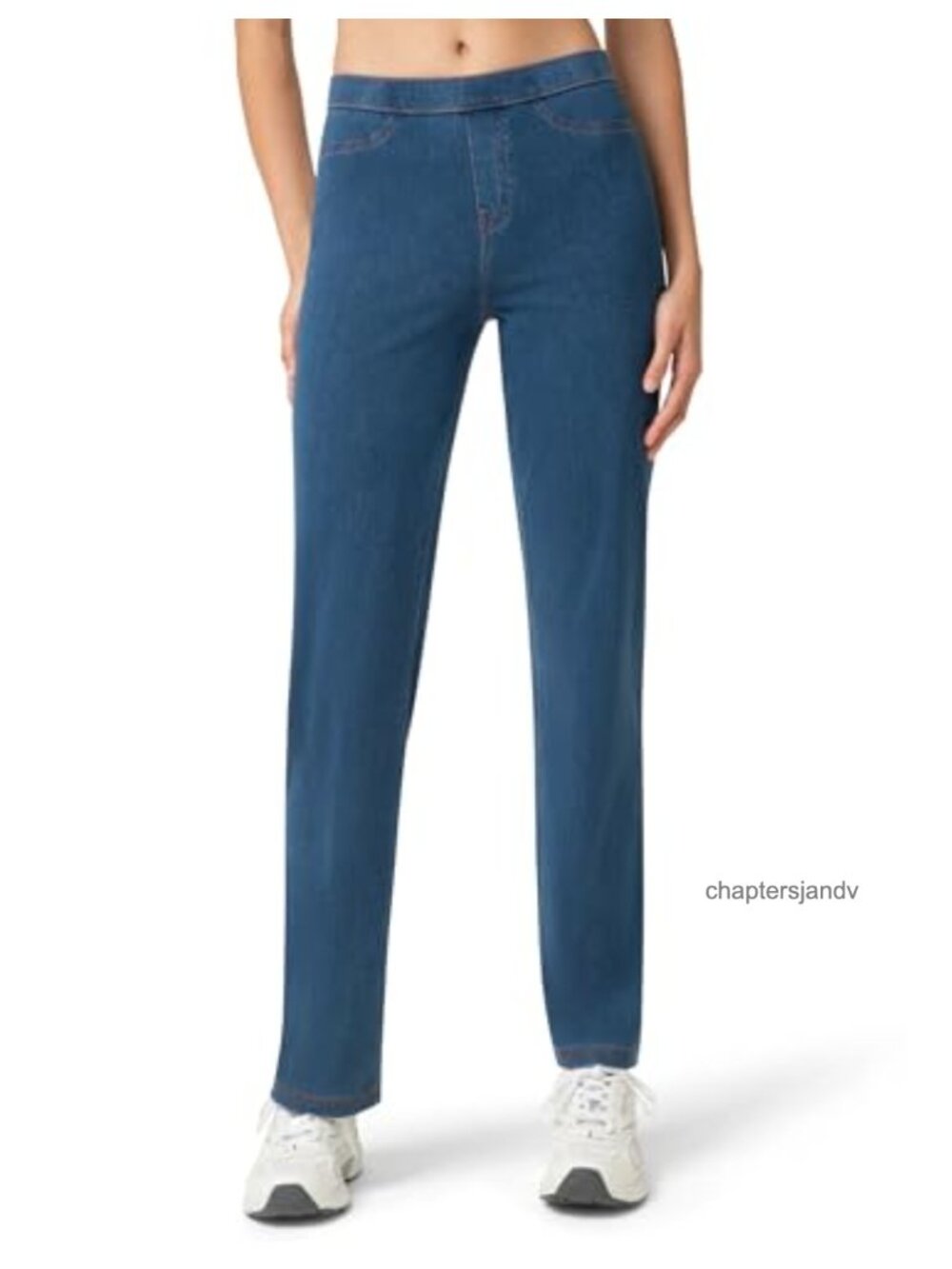 Classic Denim Leggings High Waisted Pull On Straight Leg Jeggings